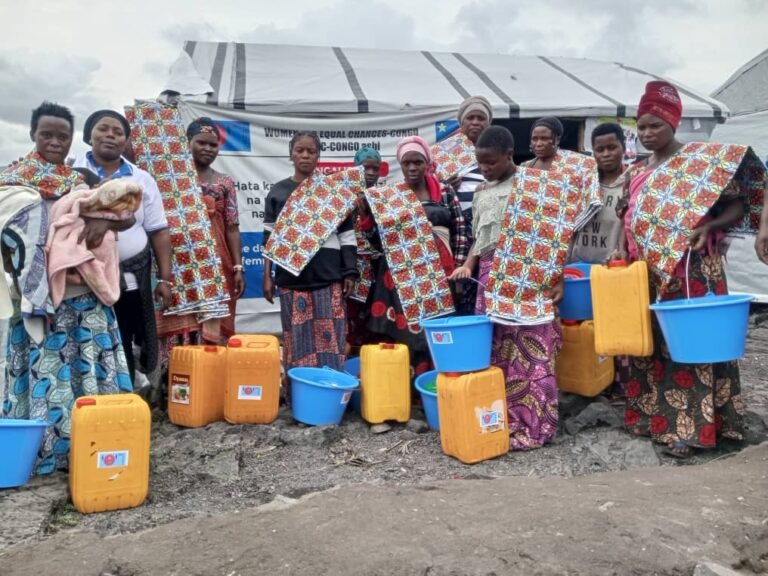 Prise charge sanitaire  des femmes déplacées installées dans les sites de déplacés autour de Sake en territoire de Masisi.